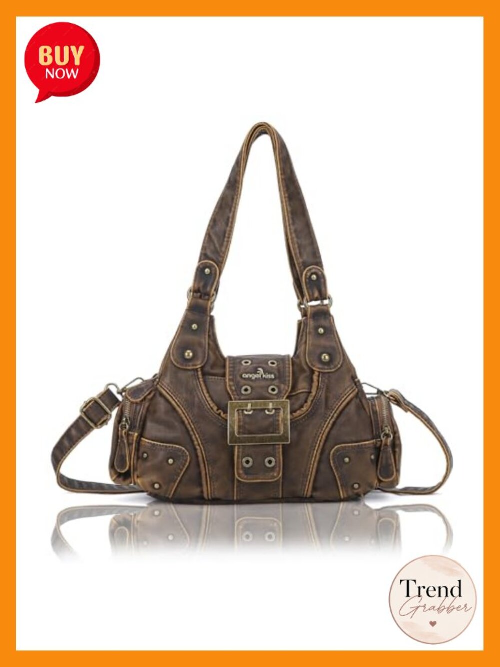 Vegan Leather Hobo Purses for Women Small Crossbody Handbag Multi-Pocket